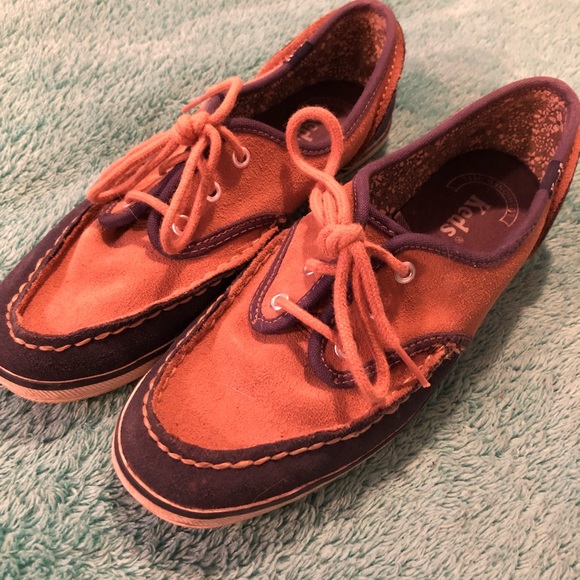 Navy and Brown Suede Keds - Picture 2 of 8